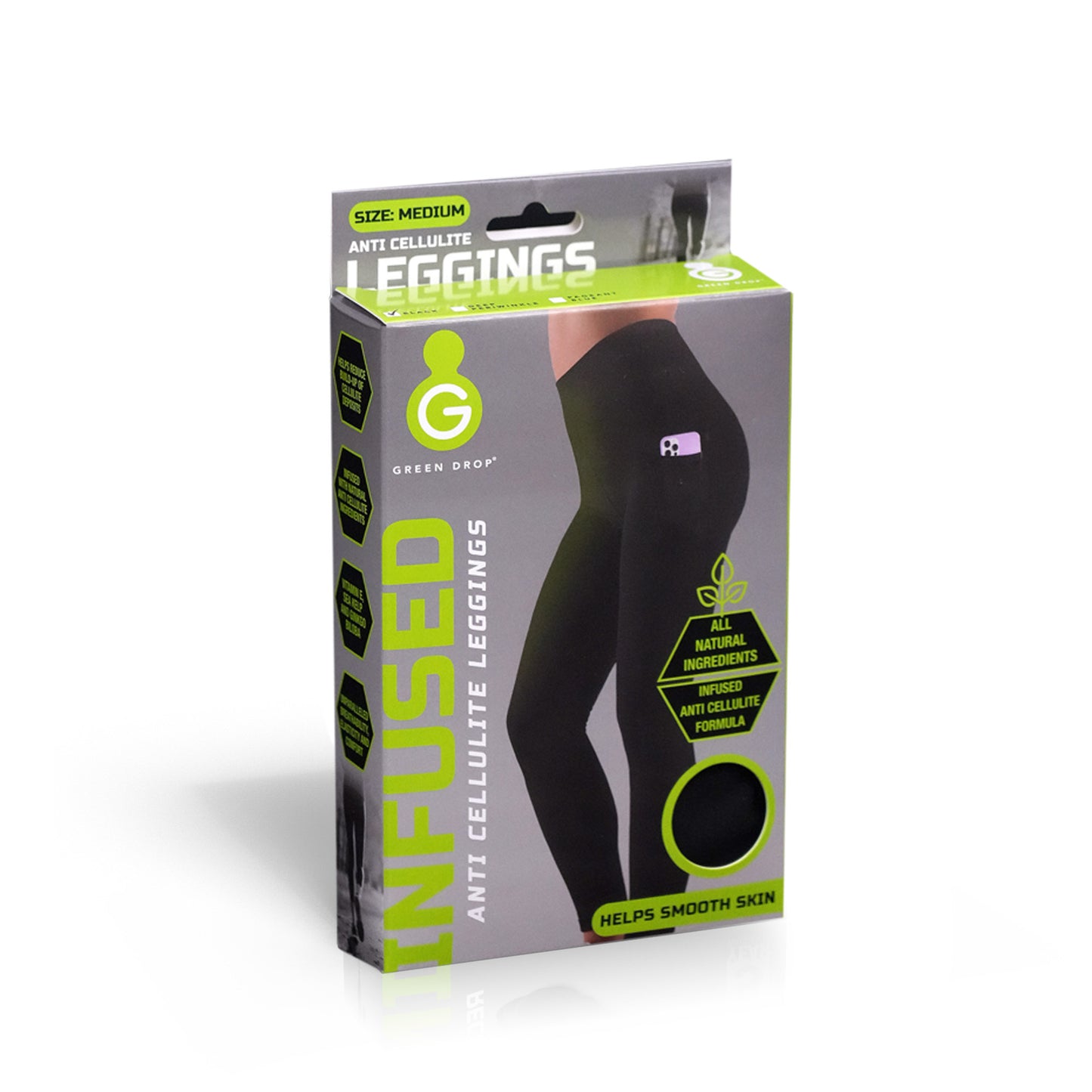Green Drop Infused High Waist Leggings