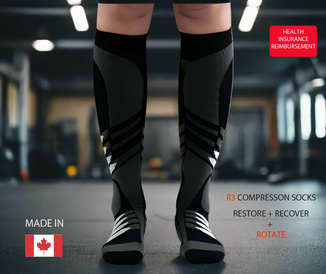 Restora Compression Socks R3 ROTATE COMPRESSION SOCKS (20-30 mmhg) – Restore & Recover